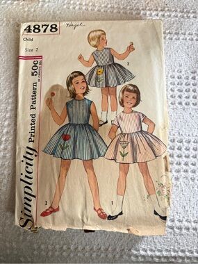 Vintage Simplicity Pattern 4878 for Girl’s Dress